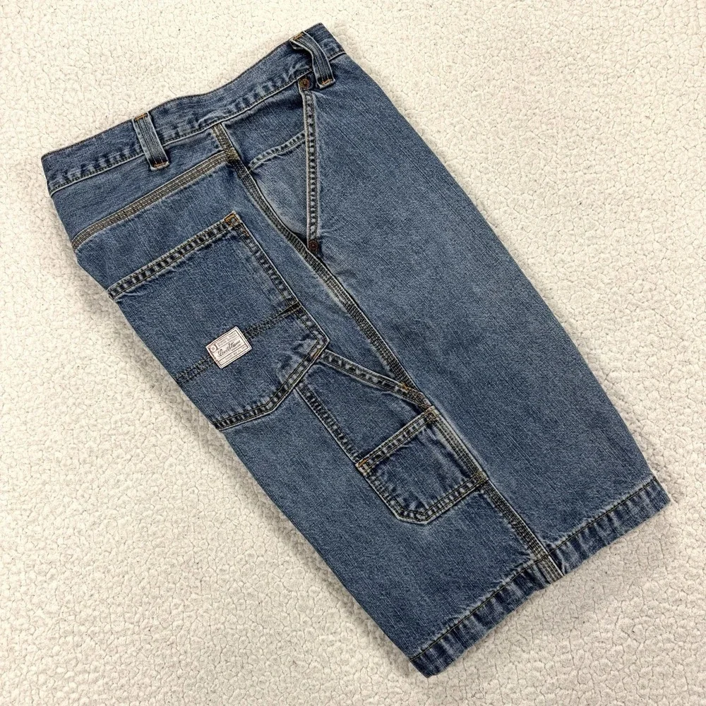 VTG Levi Strauss Signature Carpenter Shorts Men's 34 Workwear Y2K Skater Denim